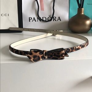 Cheetah print high waisted bow belt